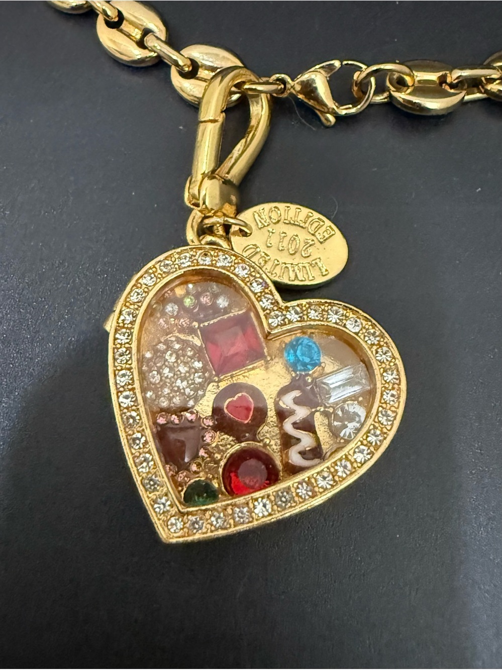 2011 LE JUICY COUTURE Valentine's Heart Chocolate Candy Box Locket Charm